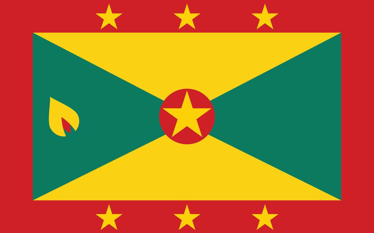 Flag of Grenada . Grenada national flag. vector