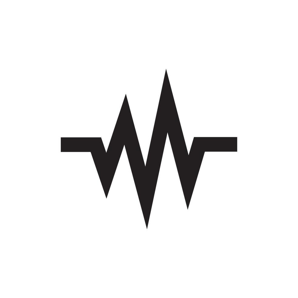 An image of a black and white wave icon vector