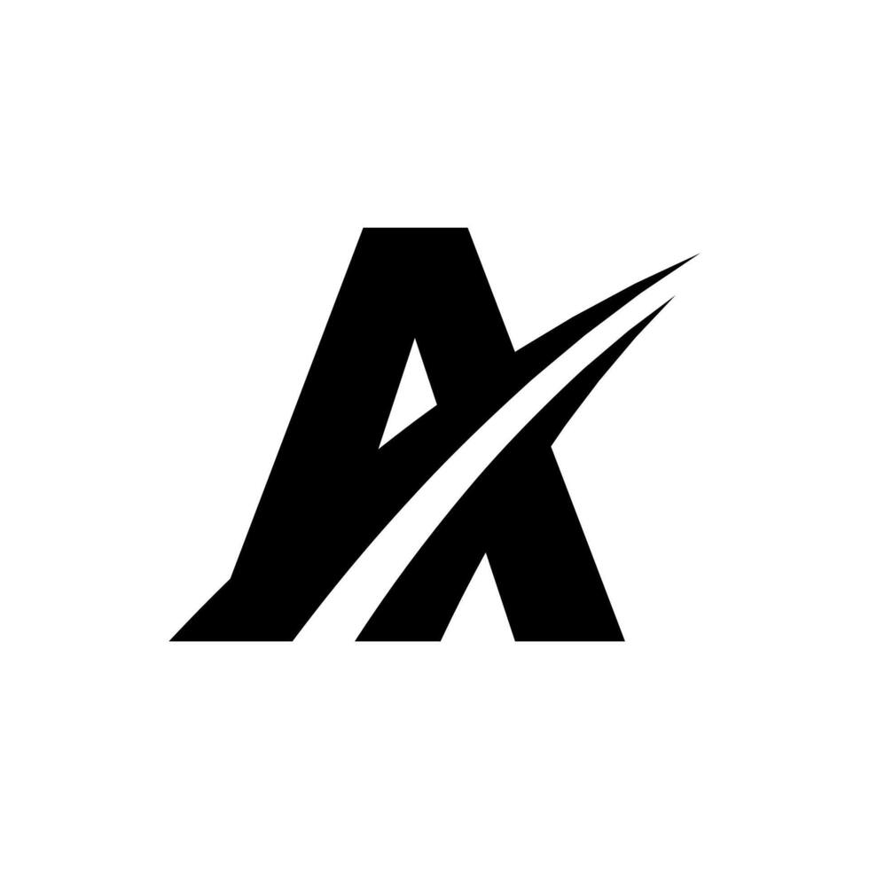 A logo with a black and white letter a vector