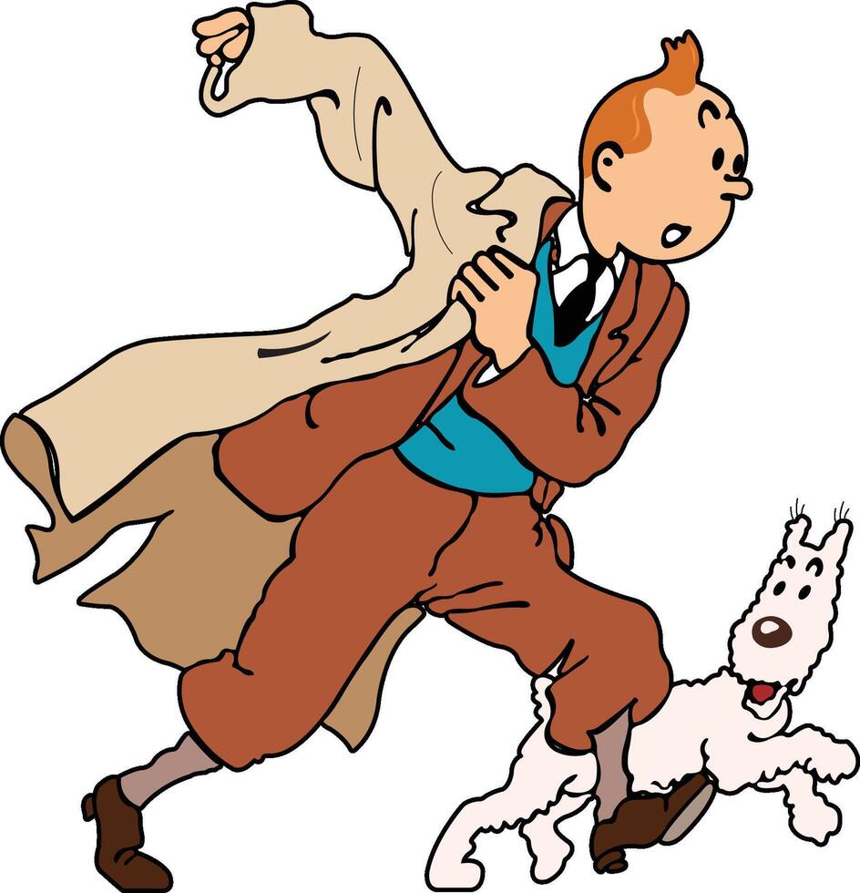 tintin character art, illustration vector
