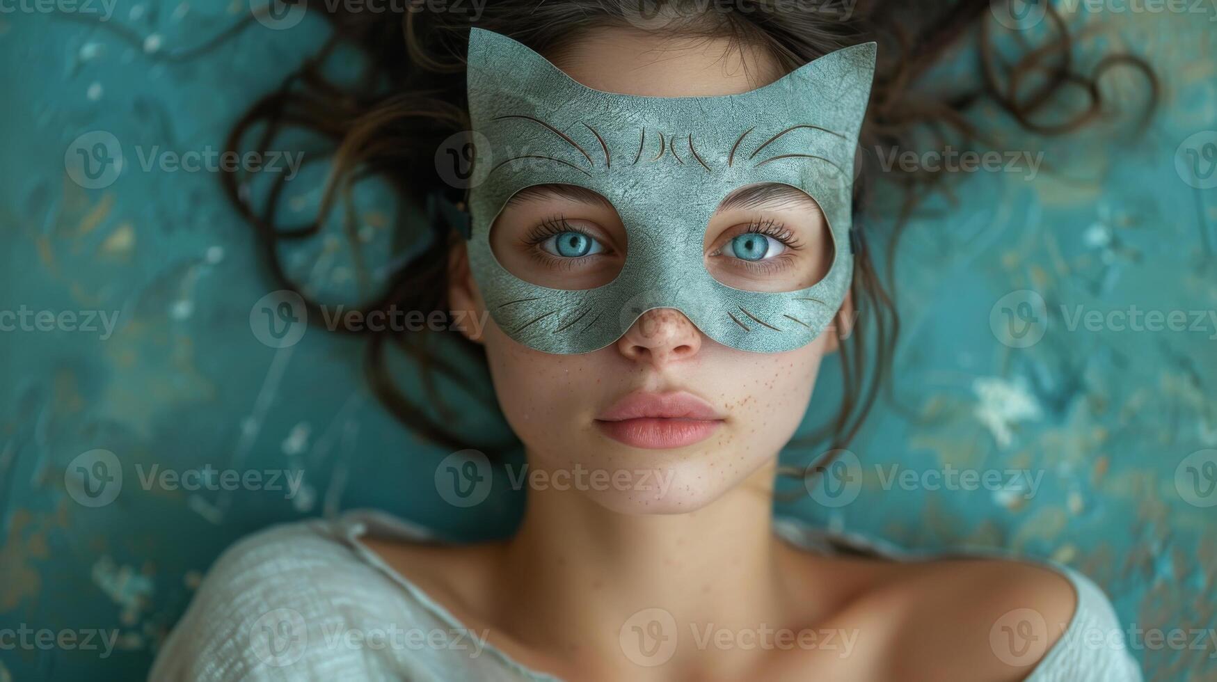 quadrobics is new young trend. teen wearing animal mask photo