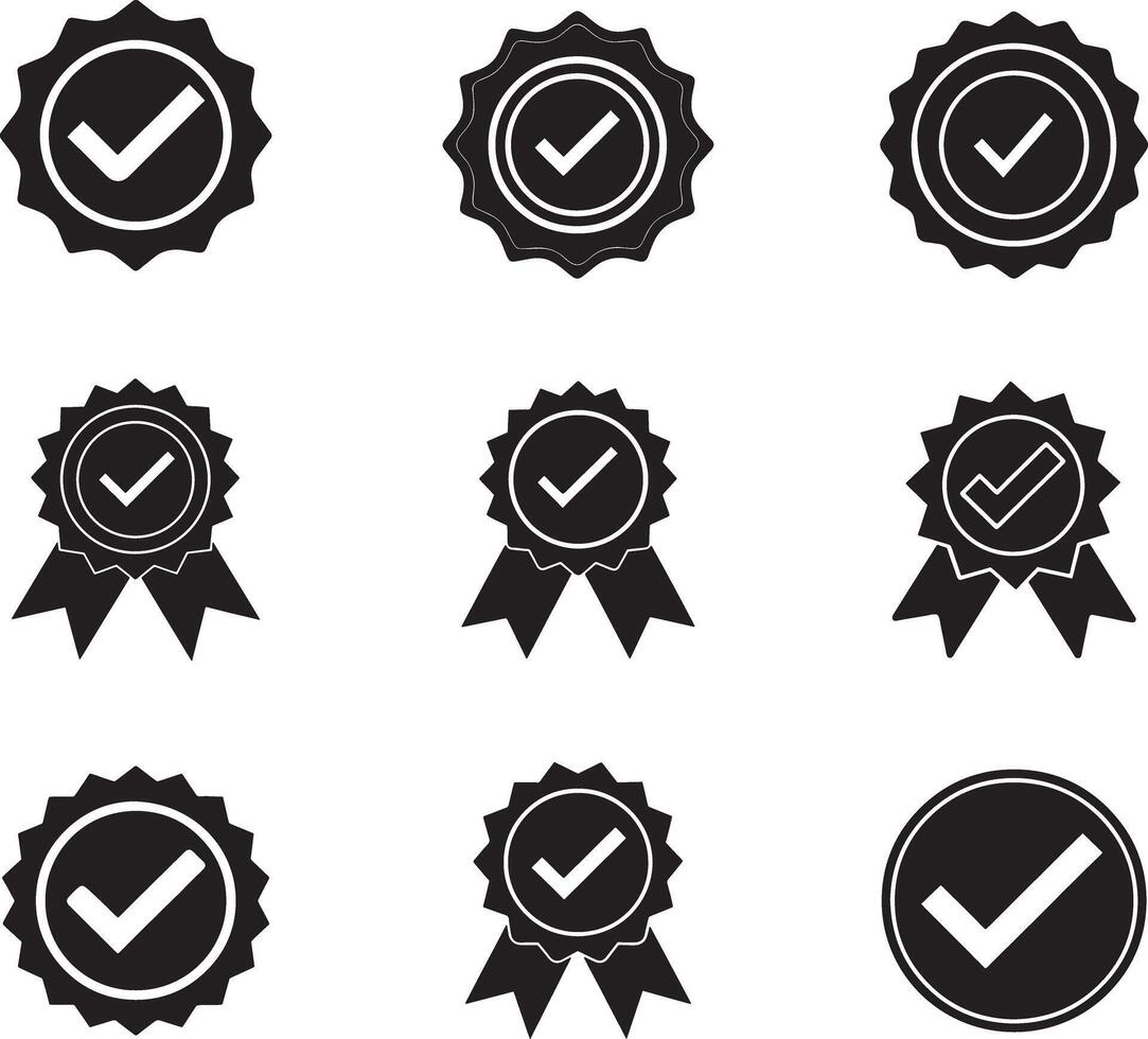 Premium Quality Badge Symbols on white background vector