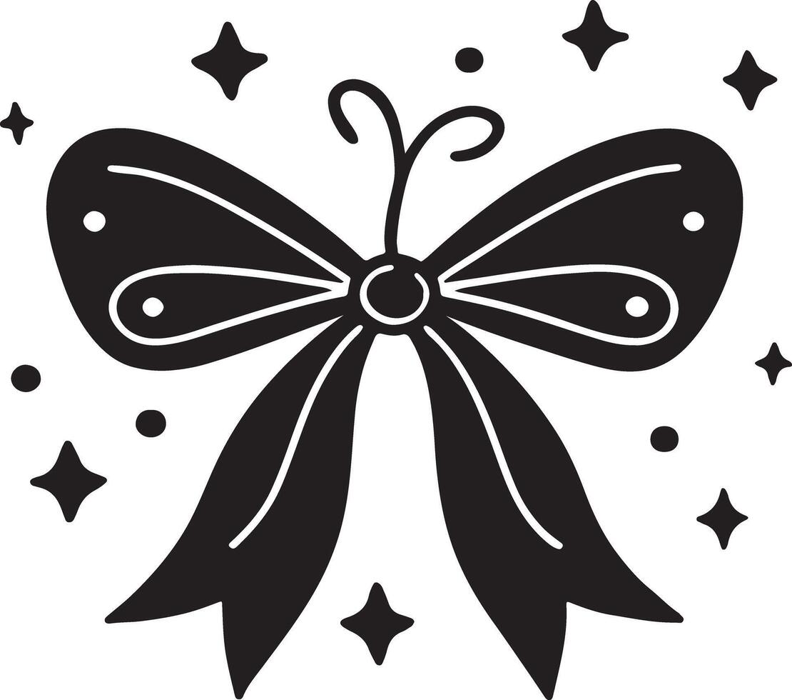 Elegant Black Bow Illustration vector