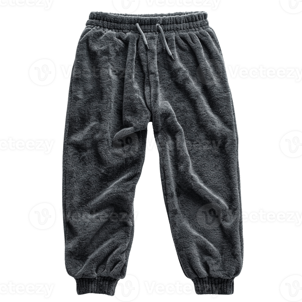 Soft and Fluffy Winter Jogger Pants for Men or Women Isolated on Transparent Background png