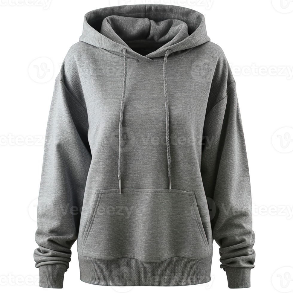 Soft Lounge Style Hooded Sweatshirts for Casual Wear in Gray Tones Isolated on Transparent Background png