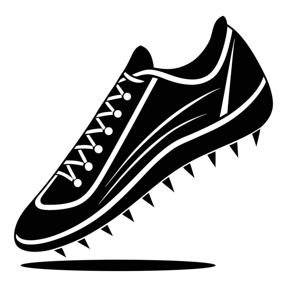 Step Forward Minimalist Sneaker Silhouette Design vector