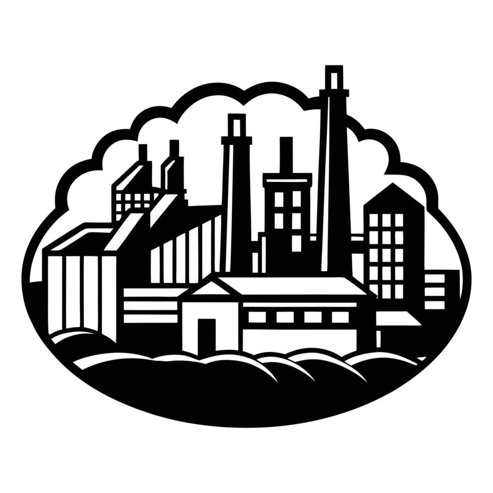 Iconic Cityscape Silhouette for Graphic Design vector