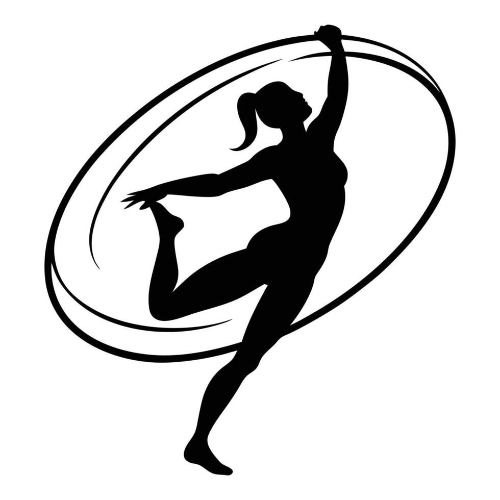 Limitless Grace High-Flying Gymnast in Artistic Form vector