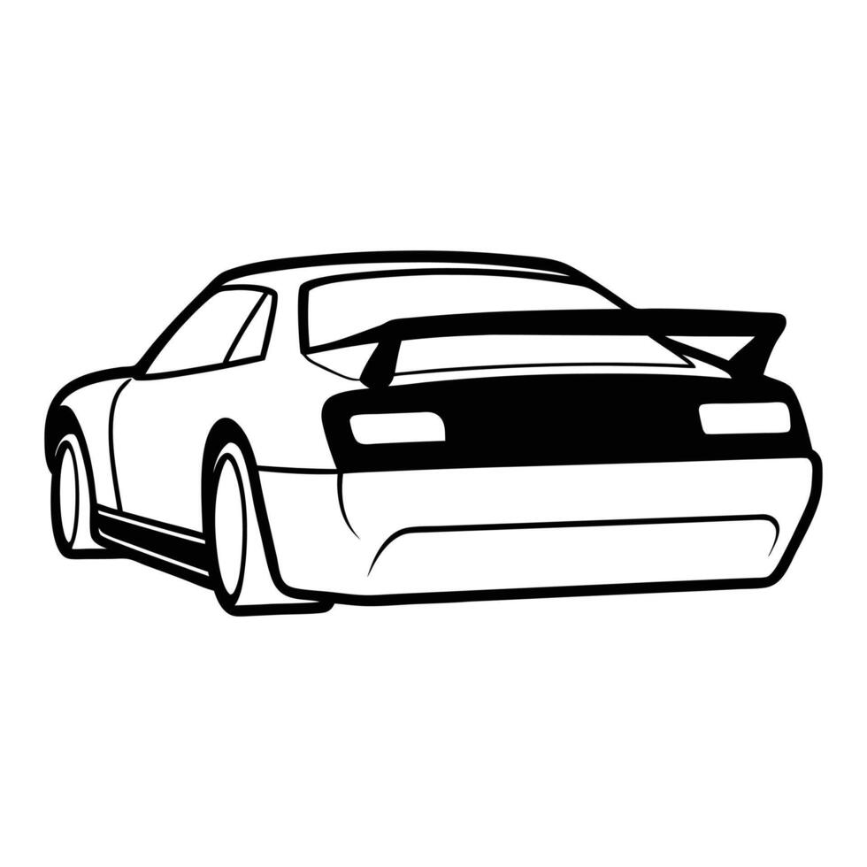 Luxury Car Silhouette with Aerodynamic Style vector