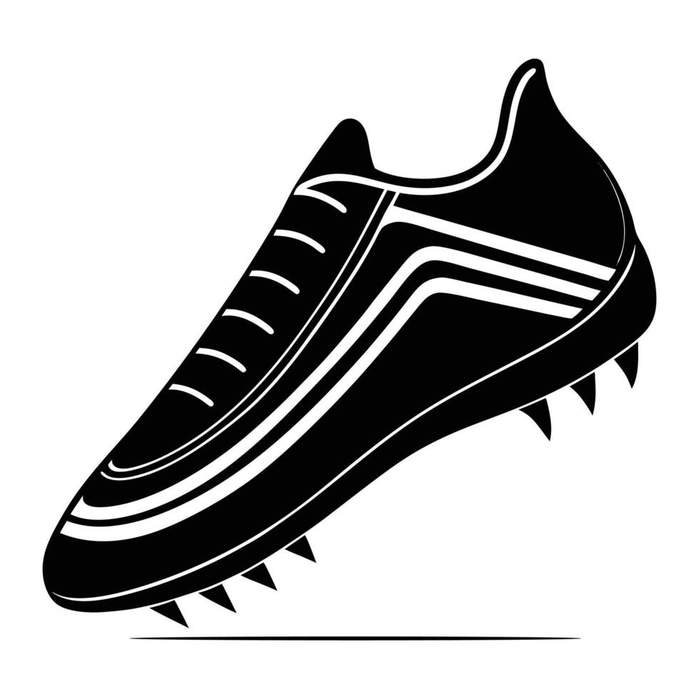 Peak Performance Bold Outline of an Athletic Shoe vector