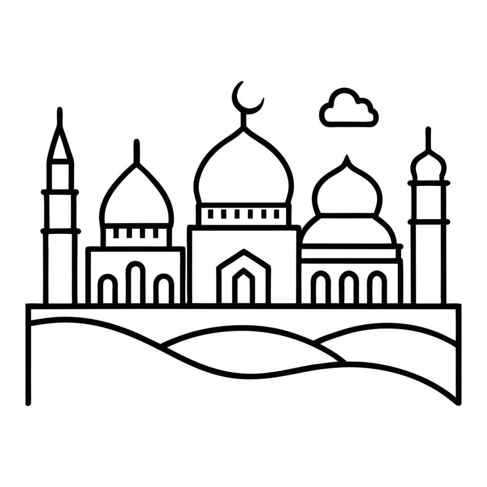 Detailed Skyscraper Silhouette of a Downtown vector