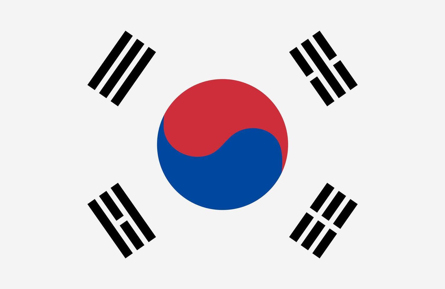 South korea flag illustration vector