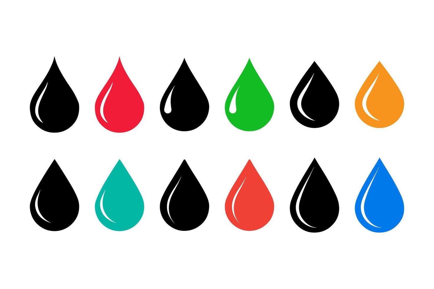 Blood drop logotype icon set vector