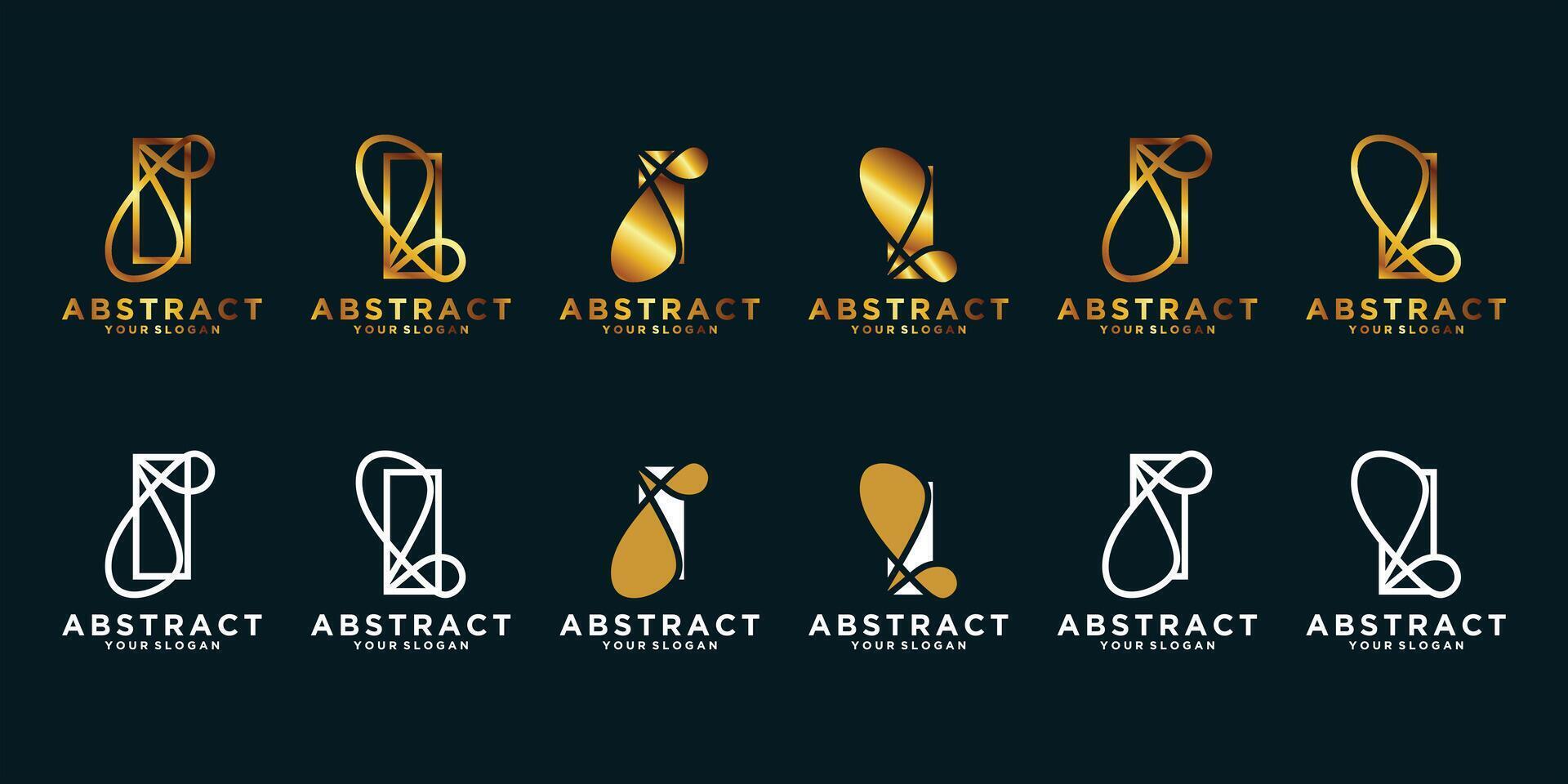 letter A letter B abstract logo collection, vector