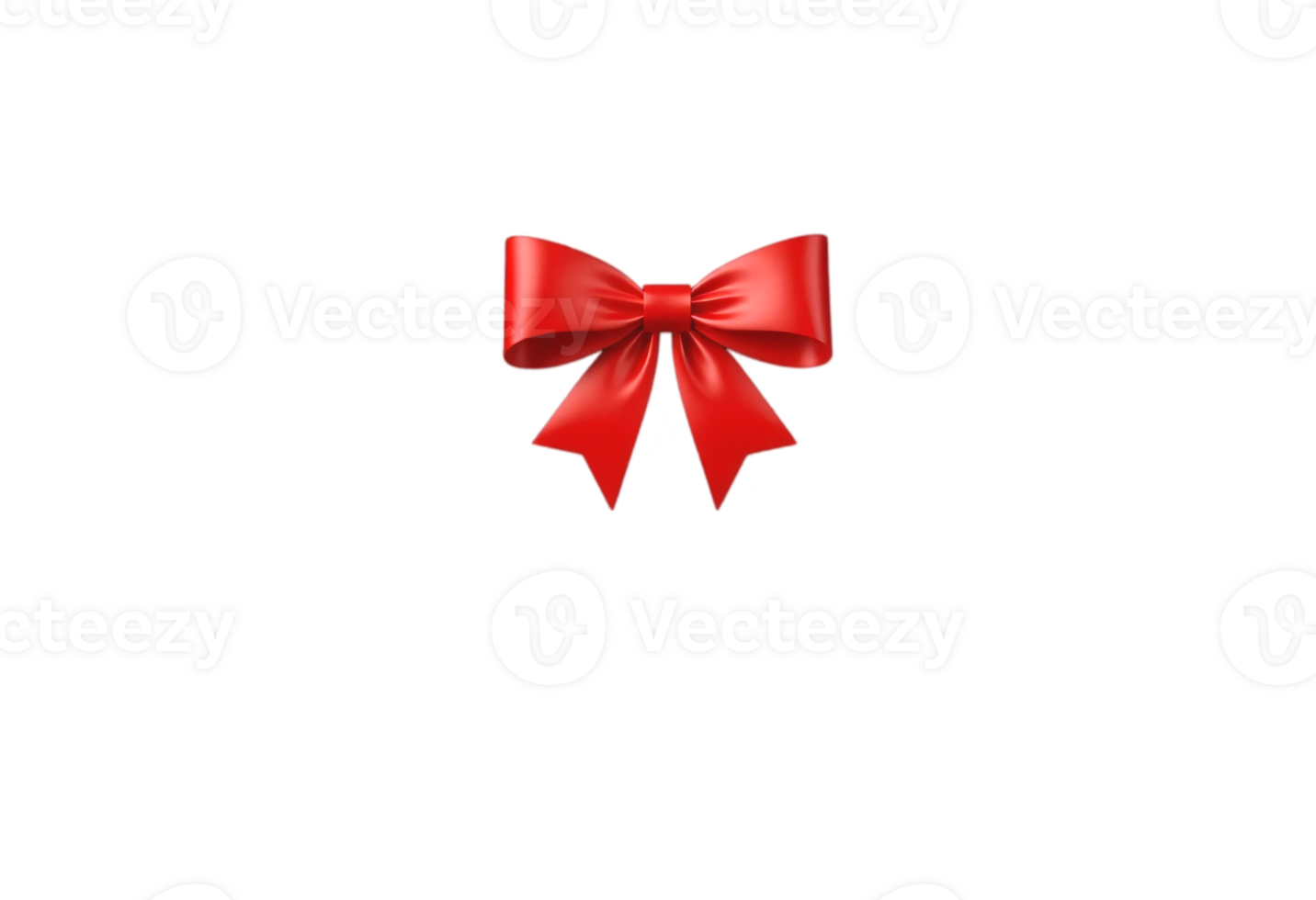 A red Necktie bow isolated on transparent background png