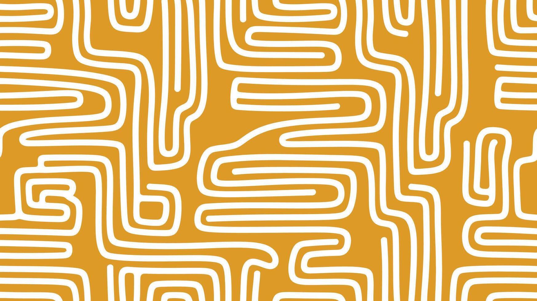 Abstract Mustard and White Maze Pattern vector