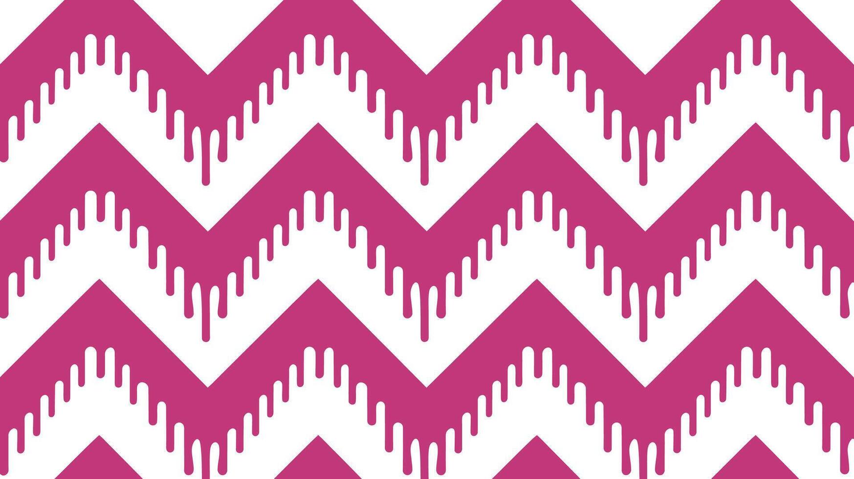 Abstract Dripping Chevron Pattern in Pink and White vector