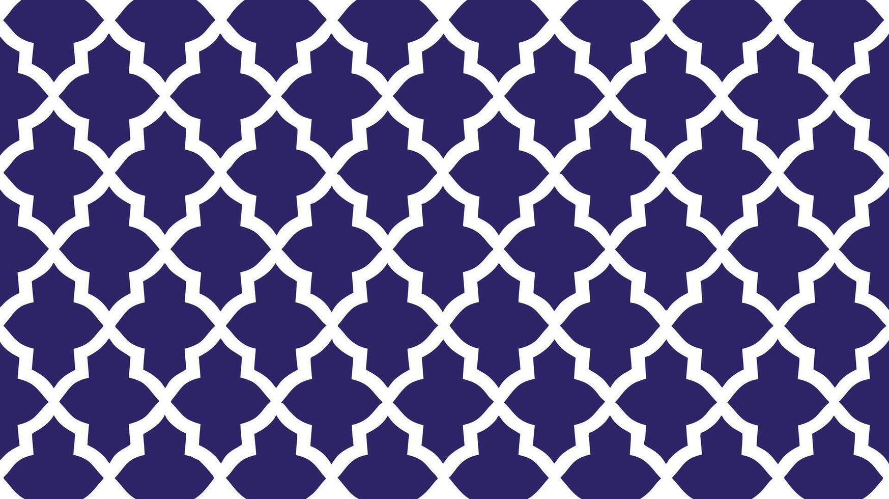 Indigo and White Moroccan Lattice Pattern vector