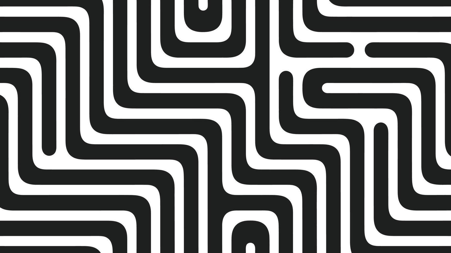 Black and White Wavy Line Pattern Background vector