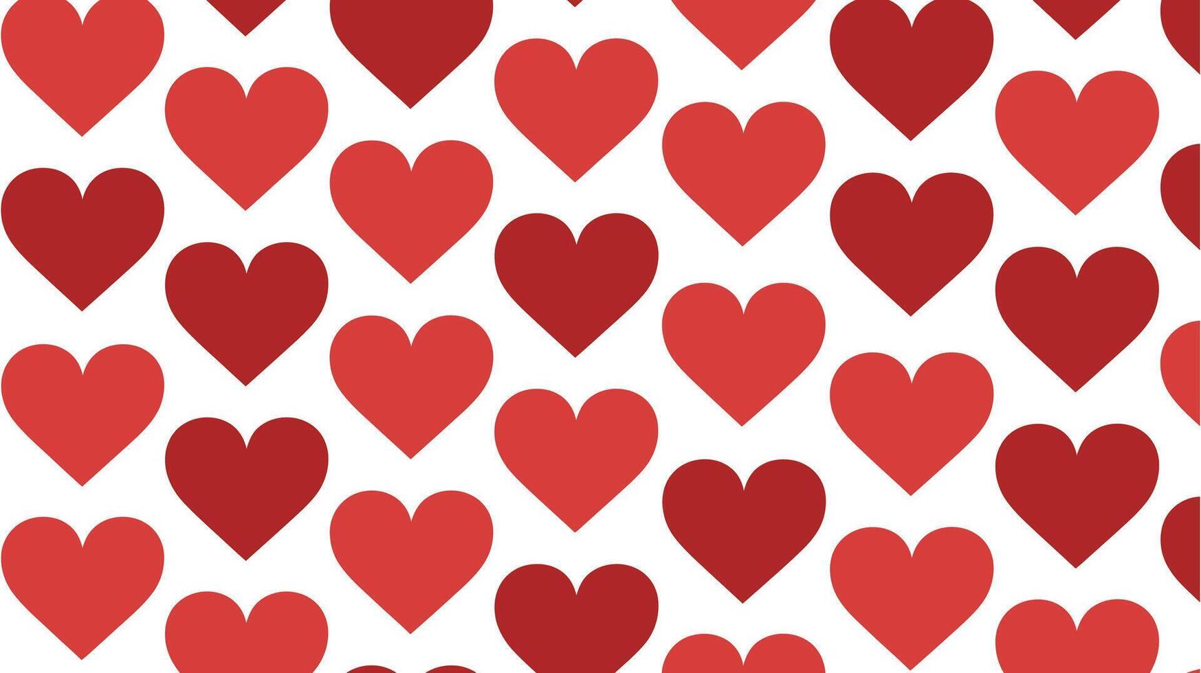 Repeating Red Heart Pattern on White vector