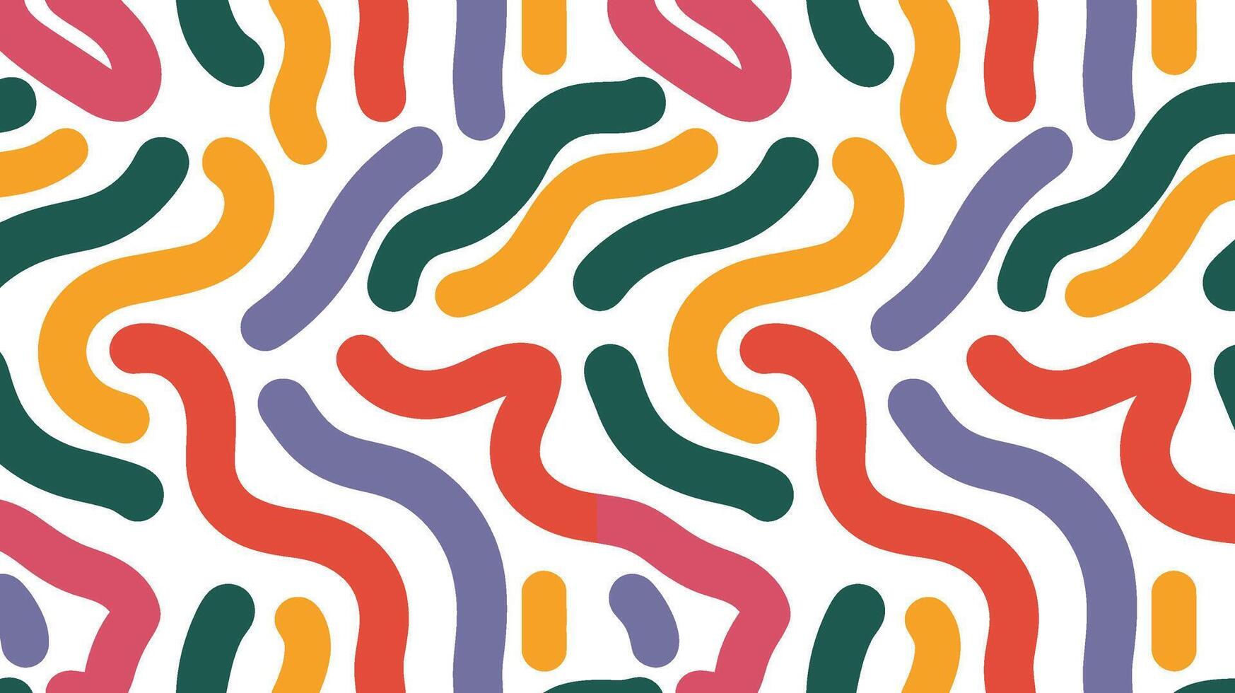 Colorful Abstract Wavy Lines Pattern vector