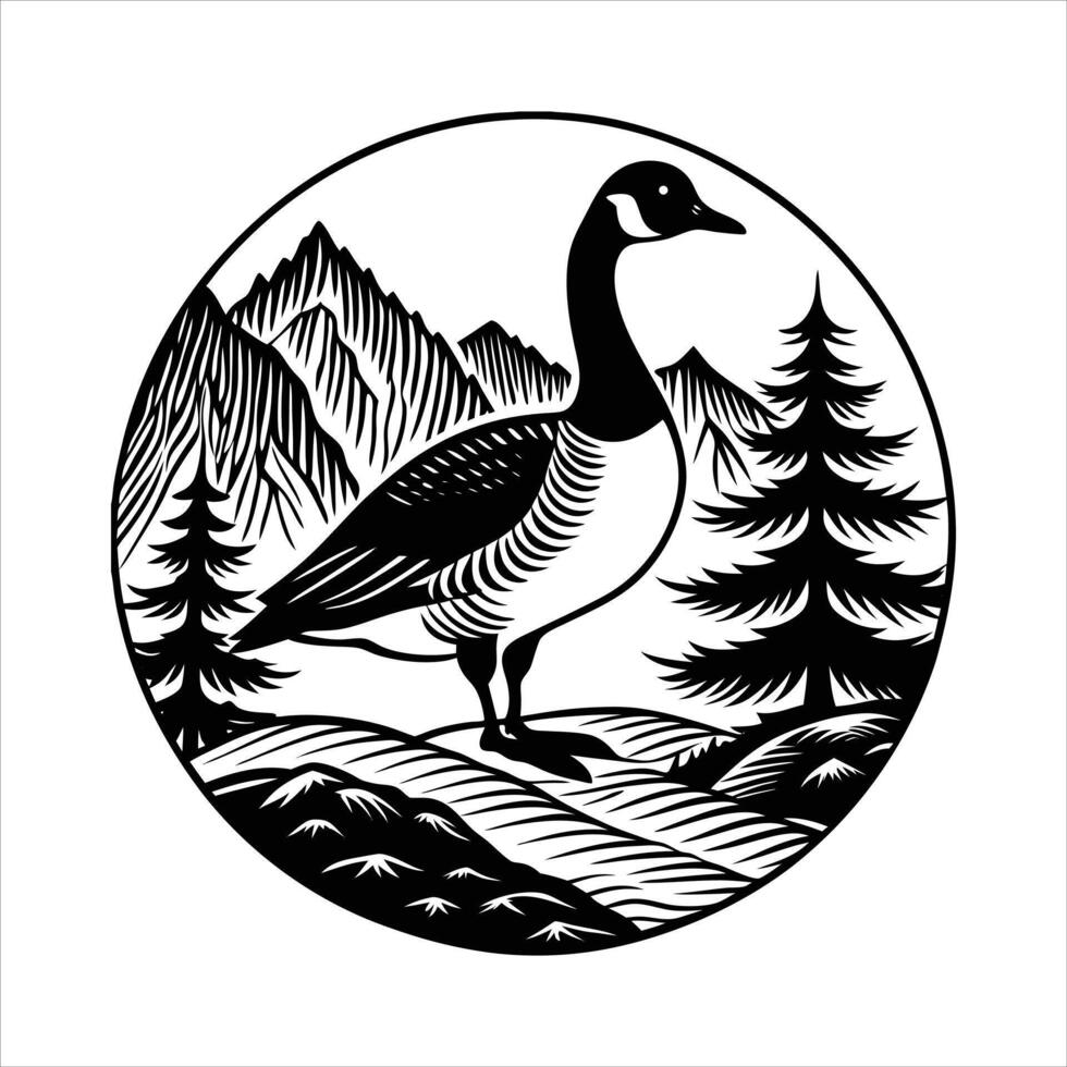 Canada Goose Standing vector