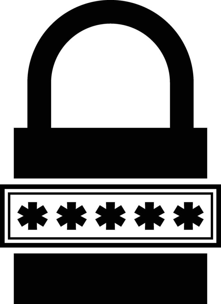 Strong, Secure Password Padlock Icon vector