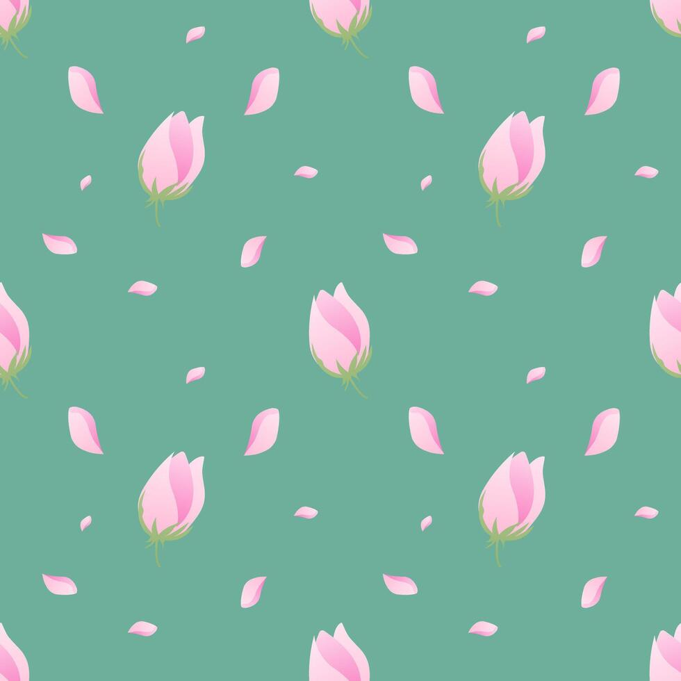 Seamless illustration of a floral pattern vector