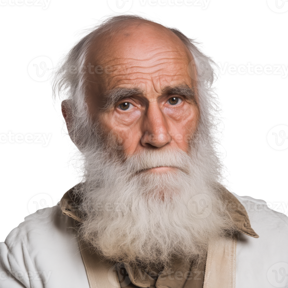 An old man with a long white beard png