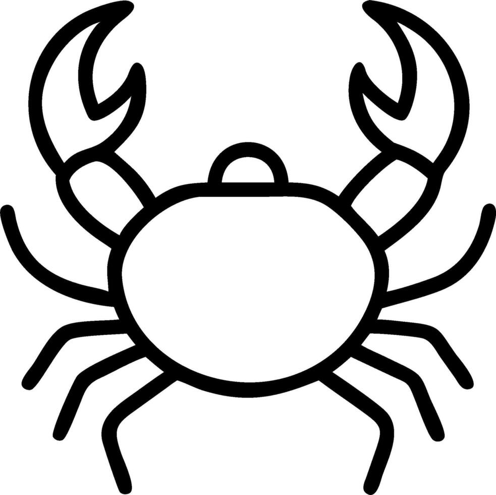 Crab icon on a white background vector