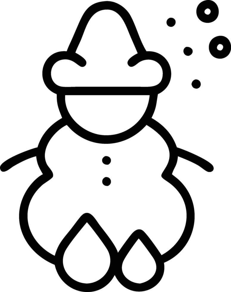 Snowman icon with a hat and a hat vector