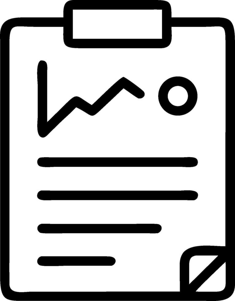 Clipboard icon with a graph on it vector
