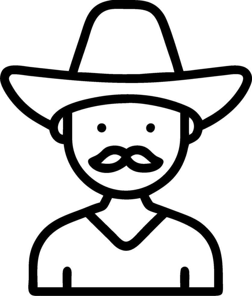 Mexican man icon vector