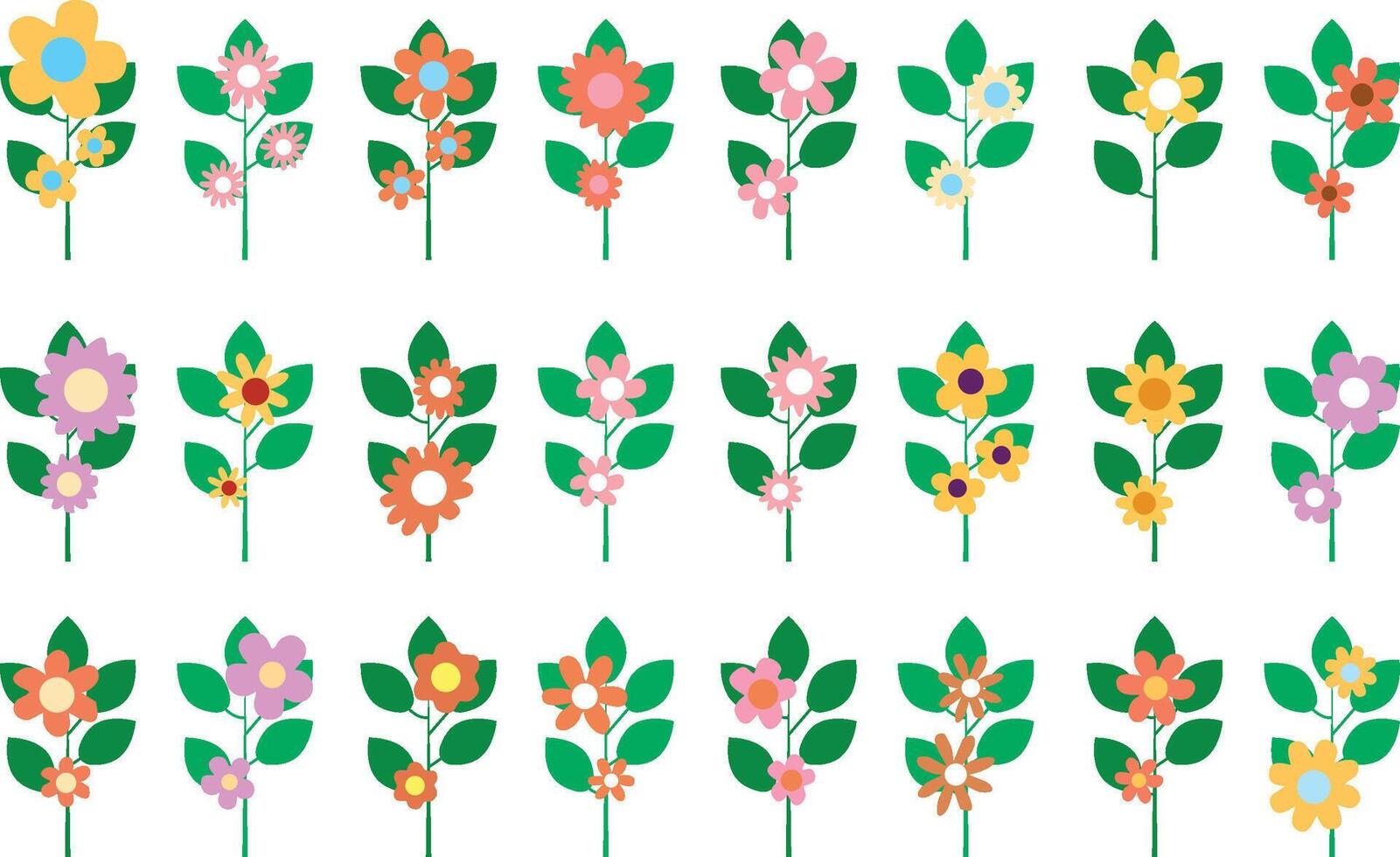Flower petals, top view. Spring flora. Flat illustration on transparent background vector