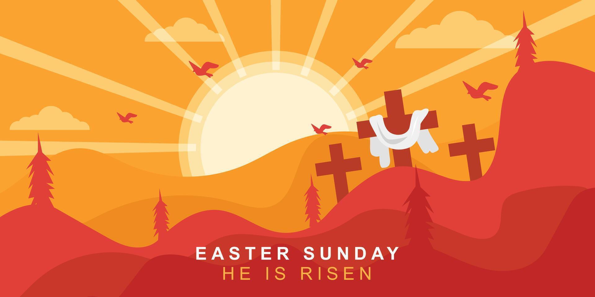 Good Friday, Easter Sunday, Saturday holiday, Maundy Thursday, social media post poster, postcard, background, backdrop, template vector