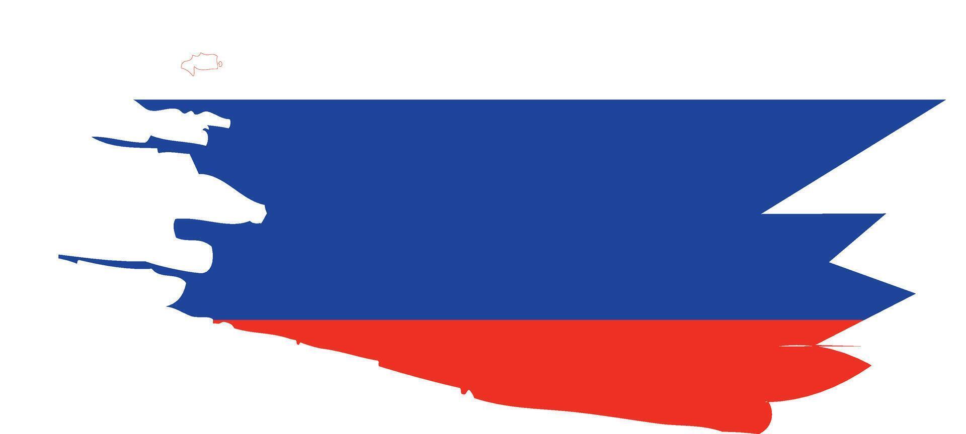 flag Russian with torn effect vector
