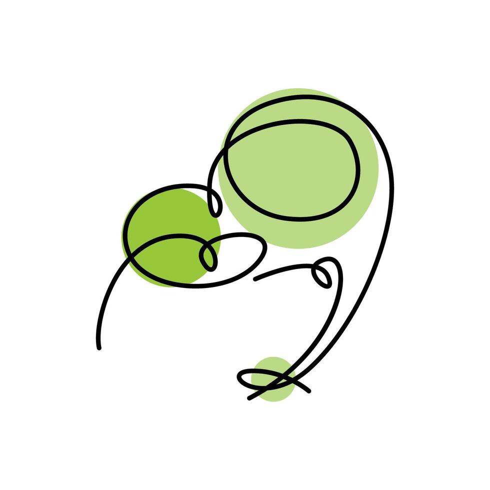 Kiwi bird line logo design template vector