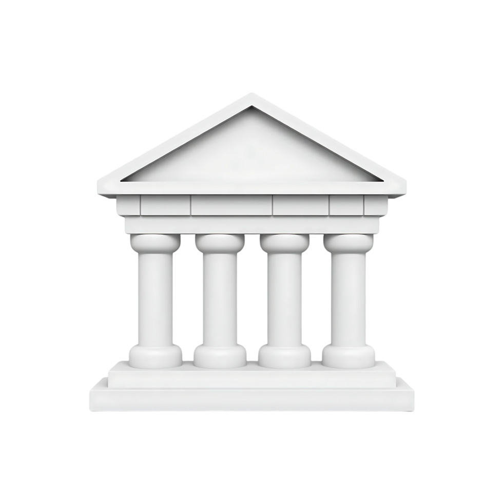 Classic Columns Building Structure 3D Model png