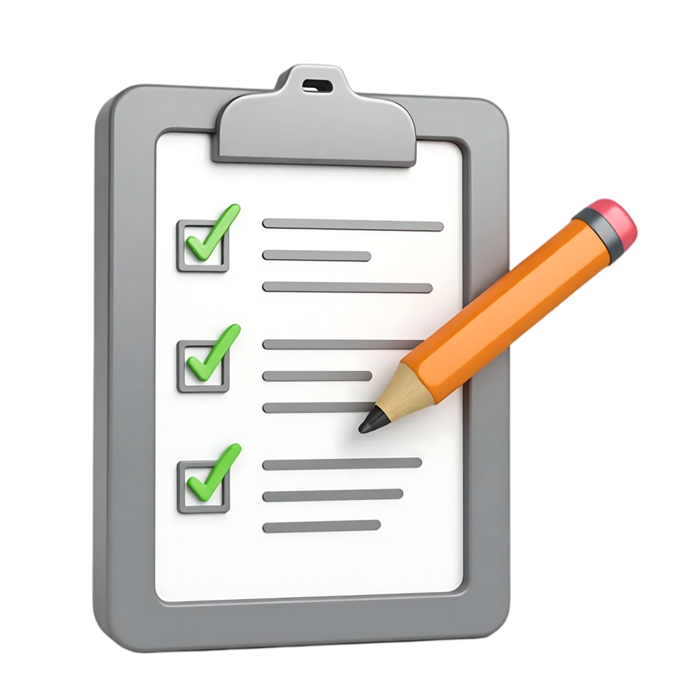 Checklist Planning Organization with Pencil png