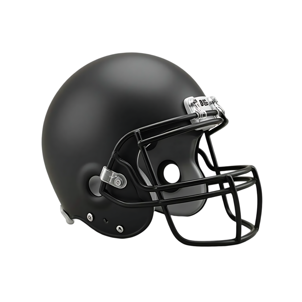 Black Football Helmet with Facemask png