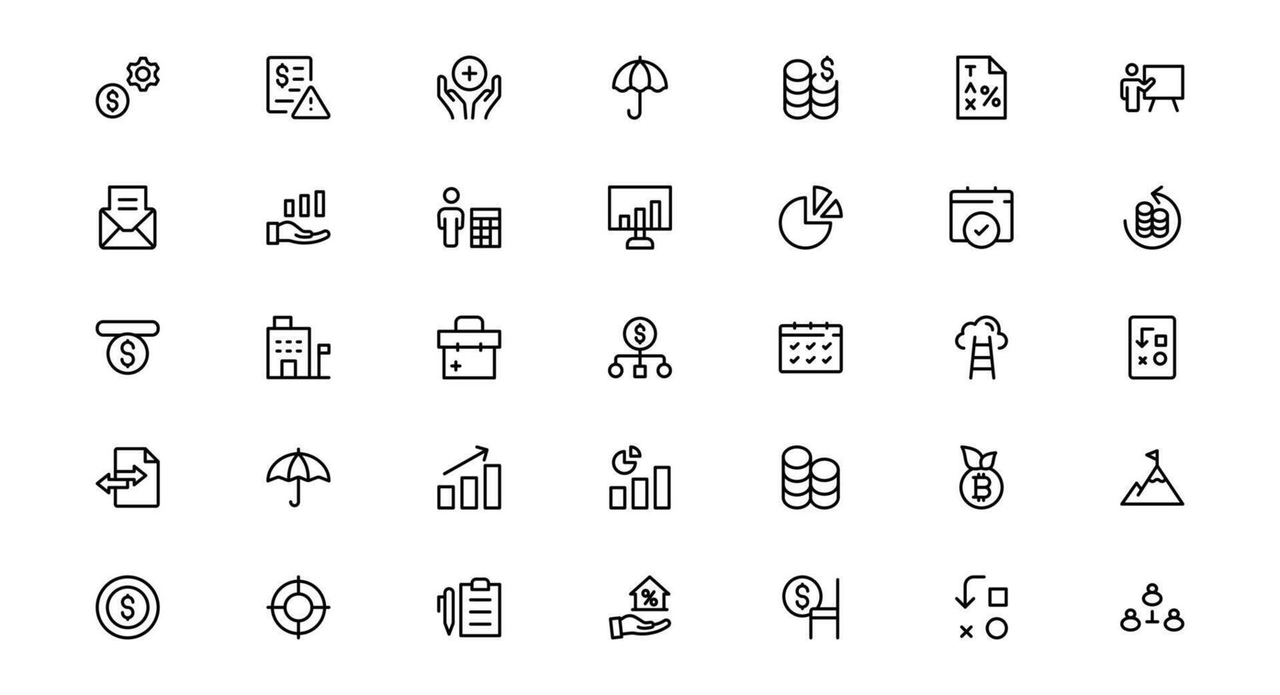 Personal Finance Designs with Essential Icon bundle for Budgeting and Saving. Perfect for Financial Apps, Websites, and Mobile Solutions. vector