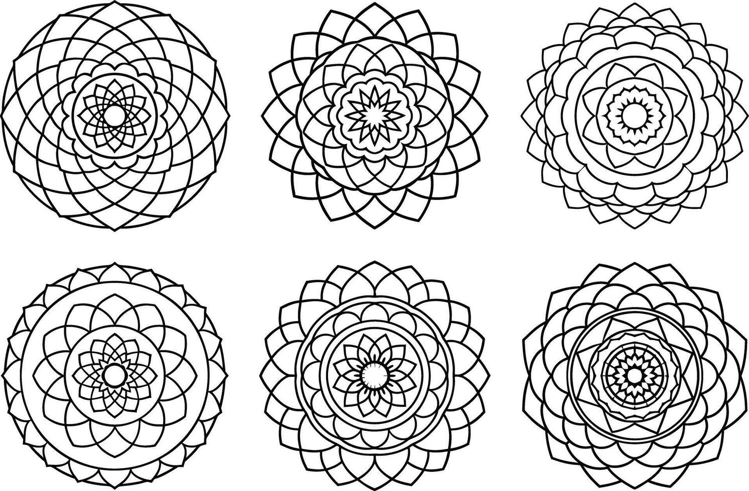 Exquisite Mandala Pages for Calm and Creative Time vector