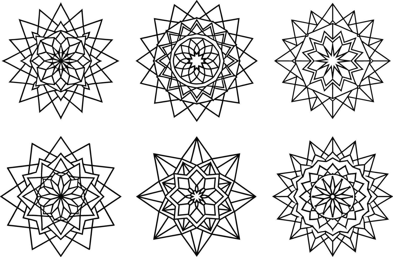 Mandala Coloring Book Pages for Relaxation and Art vector