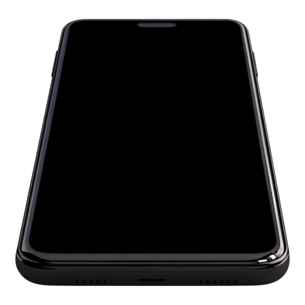 Modern Smartphone Isolated With Blank Screen for Design and User Showcase png