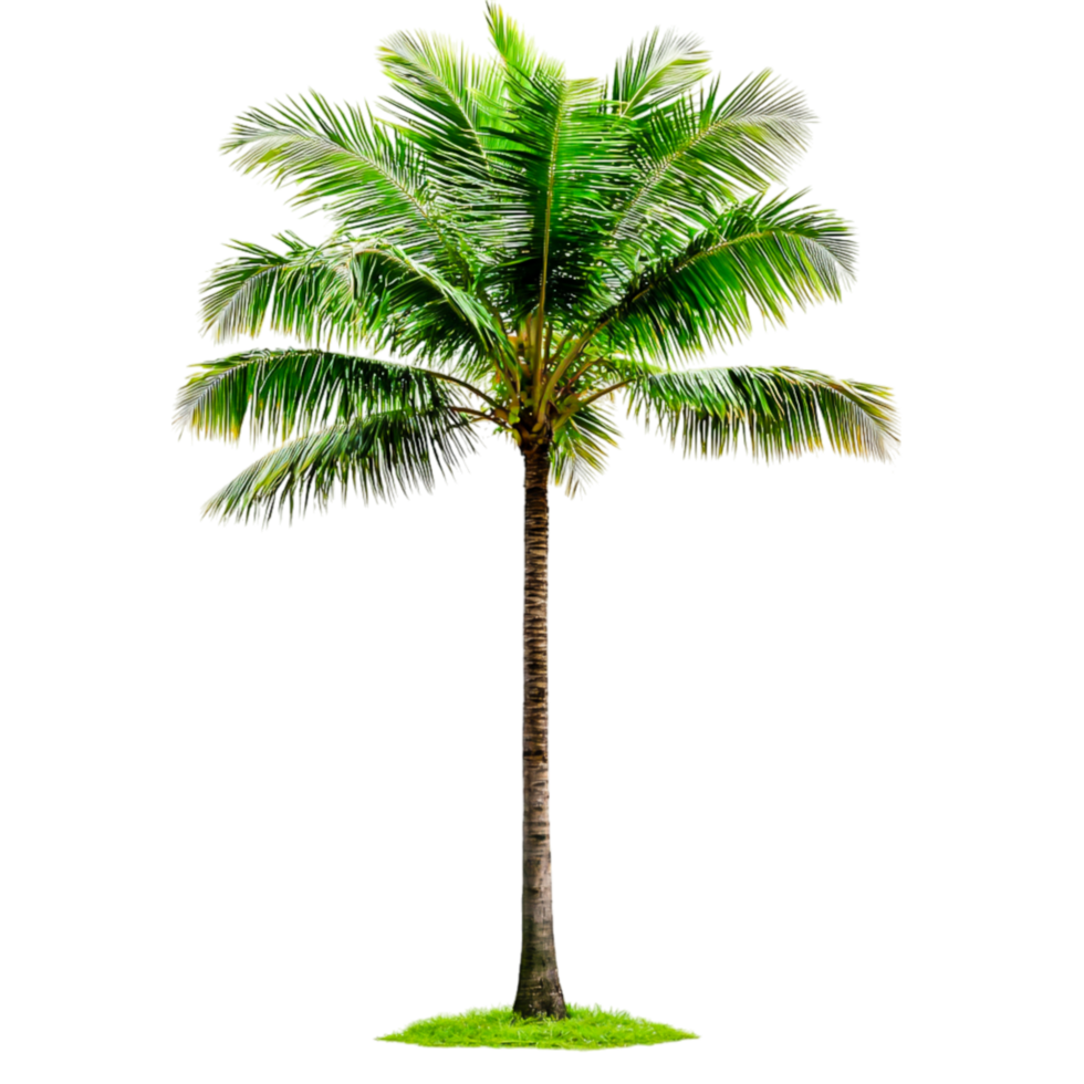 Lush Tropical Palm Tree Isolated on Transparent Background png