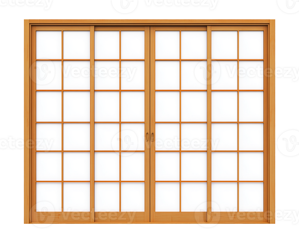 Shoji japanese door Isolated on Transparent Background png