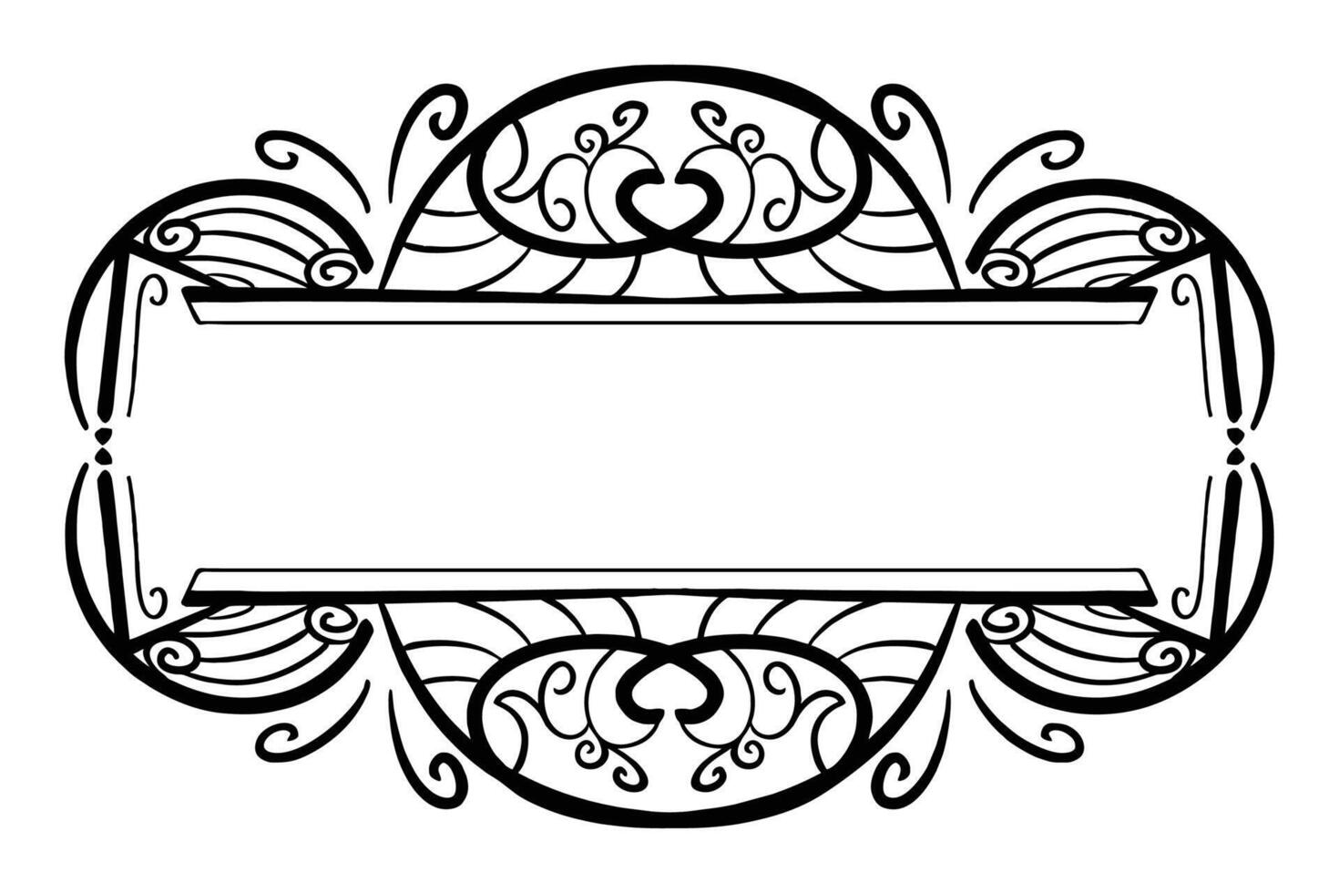 Scroll Frame Design vector