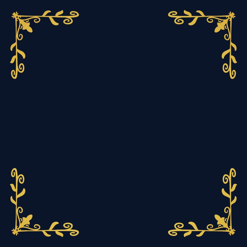 Luxury Gold Frame on Dark Background vector