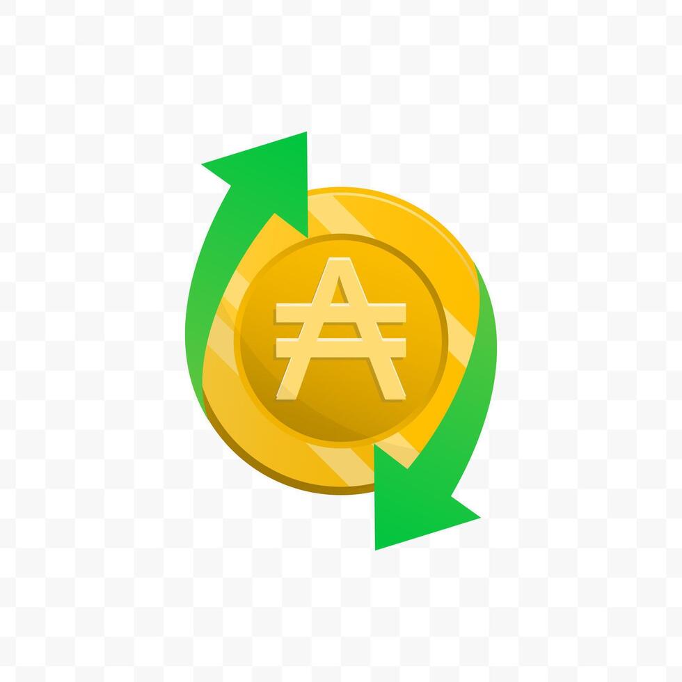 Currency exchange icon vector