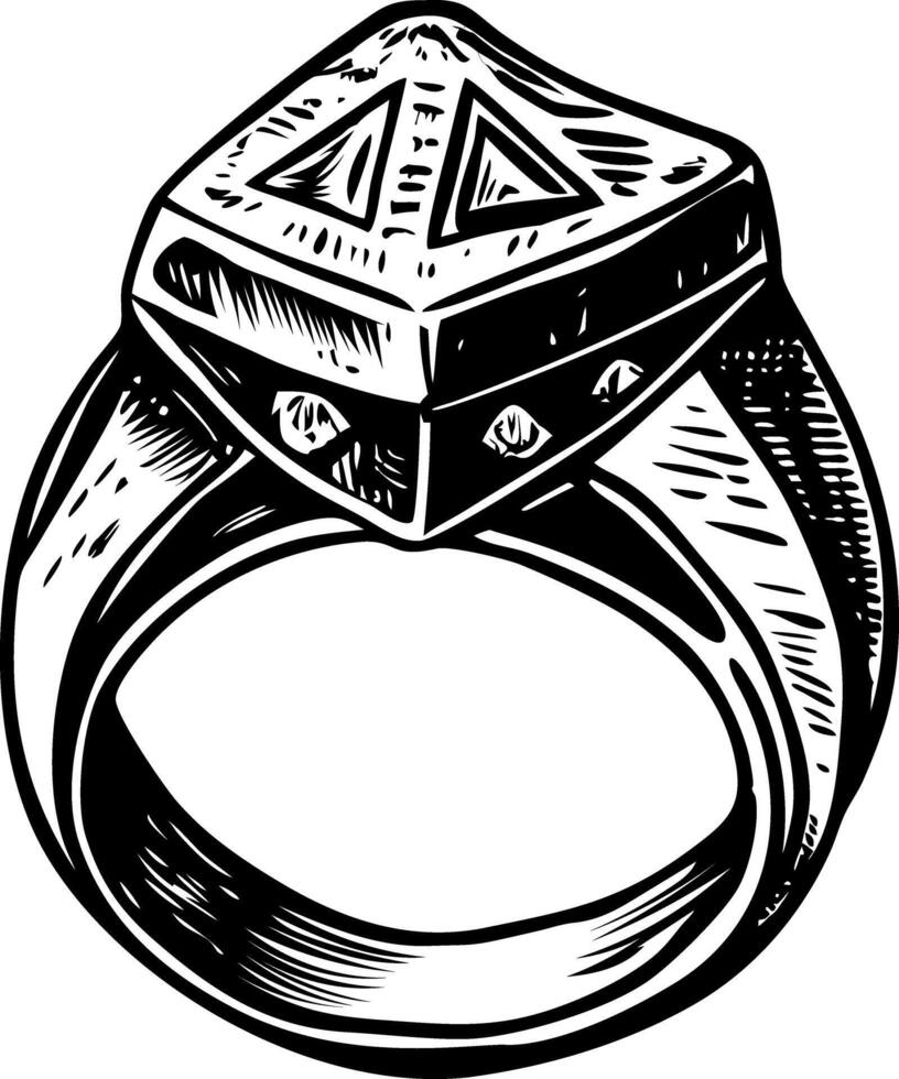 A ring with a diamond in it vector